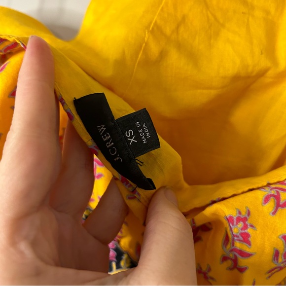 J. Crew Halter Peplum Top in Yellow Sunny Block Print - Picture 4 of 7